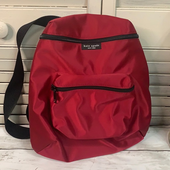 T11 Kate Spade Red Satin Backpack